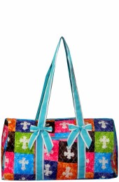 Quilted Duffle Bag-CCQ2626/TURQ